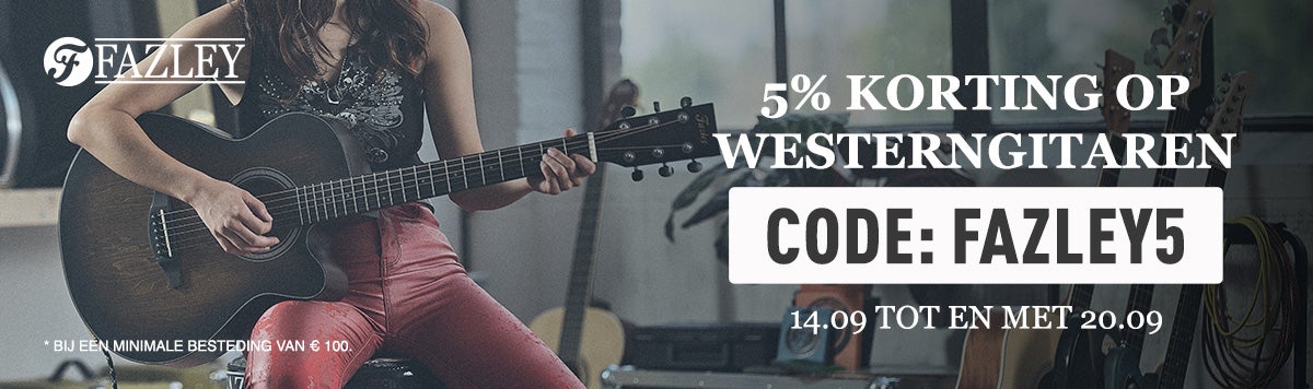 5% korting op Fazley westerngitaren